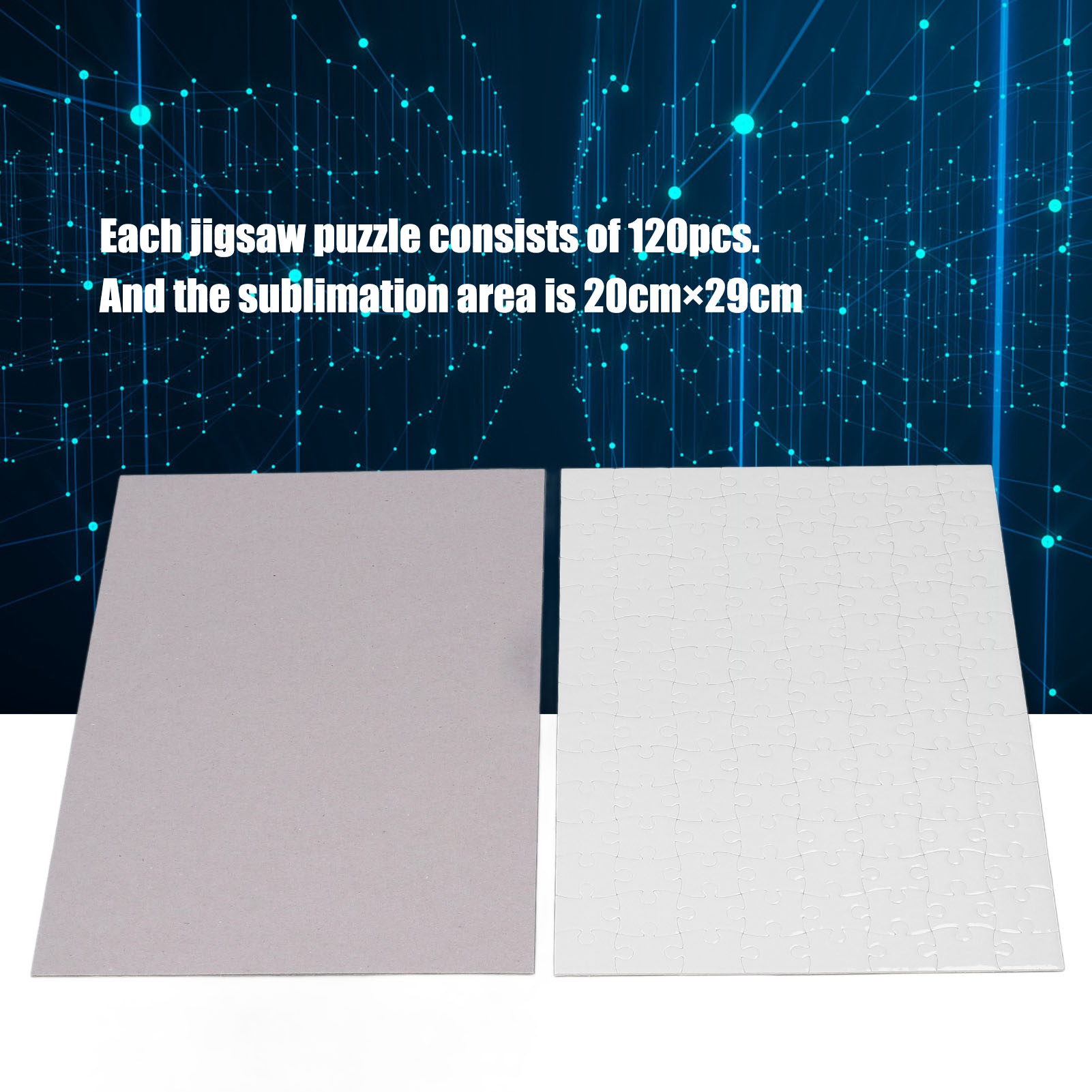 Puzzle Blank White - ชุดพิมพ์จิ๊กซอว์ 10 ชุด จิ๊กซอว์เปล่าสำหรับงานซับลิเมชั่น ถ่ายเทความร้อน ขนาด