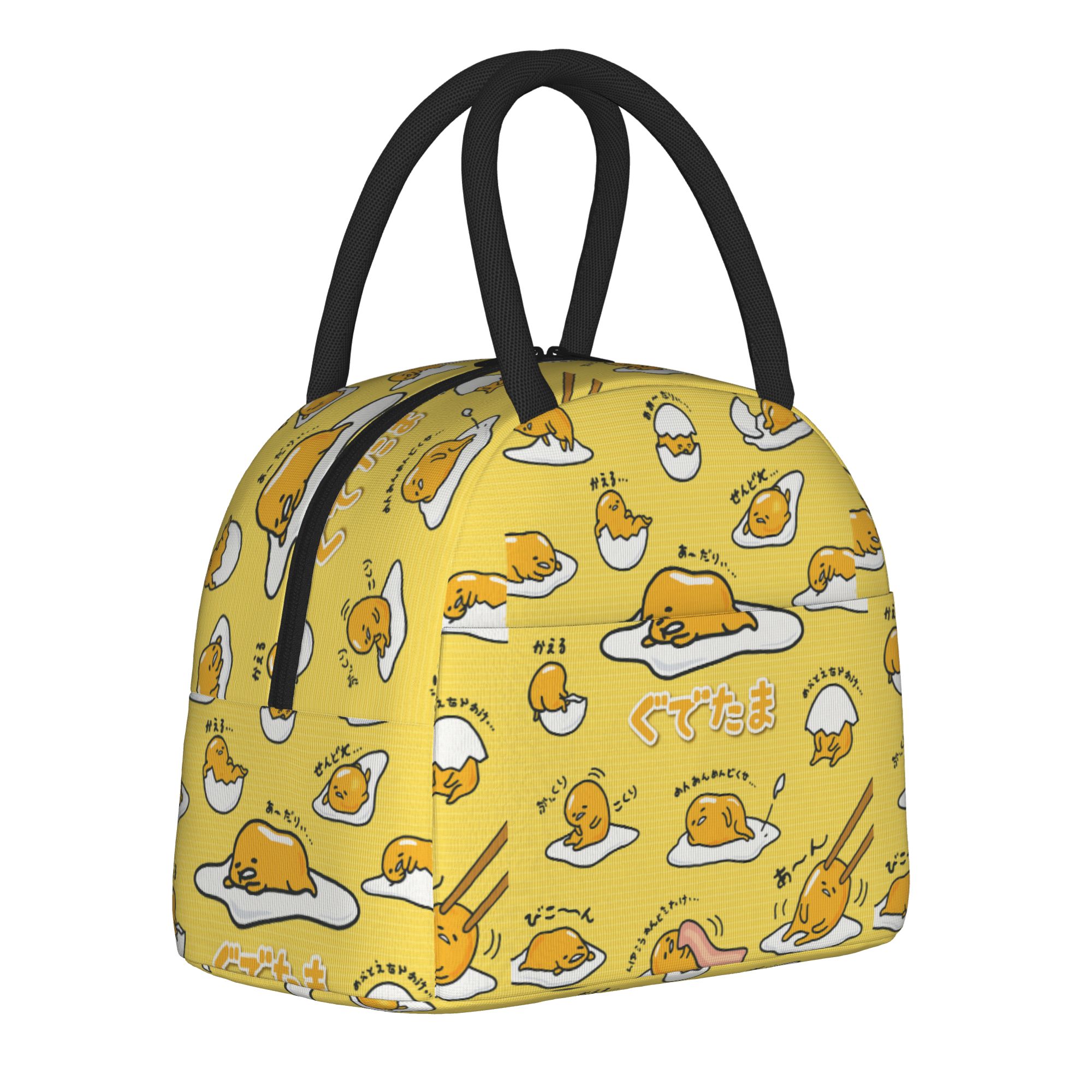 Tote Bag Sublimation - กูเดทามะ กระเป๋าใส่อาหารกลางวันลายการ์ตูนไข่น่ารัก กระเป๋าเก็บอาหารกันรั่ว กระเป๋าเก็บความร้อน กล่องอาหารกลางวัน กระเป๋าหิ้ว