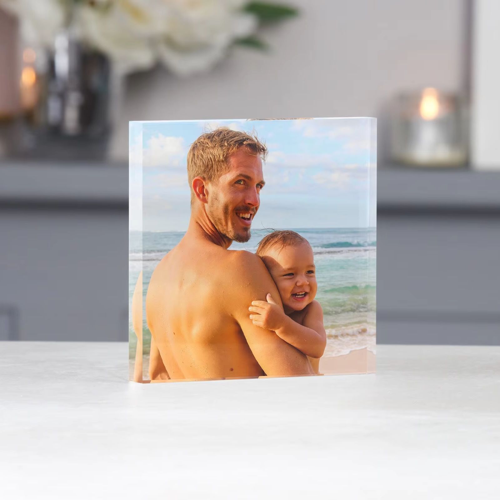 แผ่นอะคริลิกใส่รูปภาพแบบปรับแต - Photo Acrylic Block บทวิจารณ์และราคา