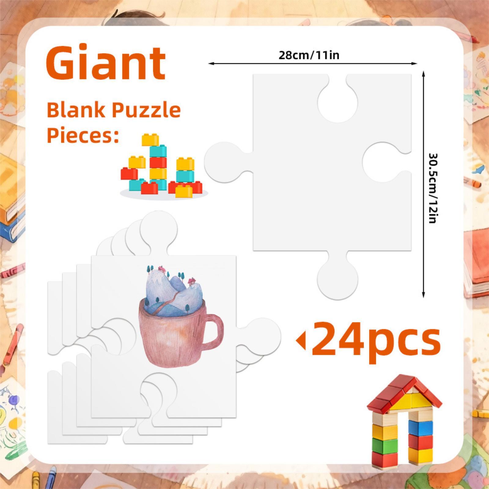 จิ๊กซอว์กระดาษแข็งสีขาว 24 ชิ้ - Puzzle Blank White บทวิจารณ์และราคา