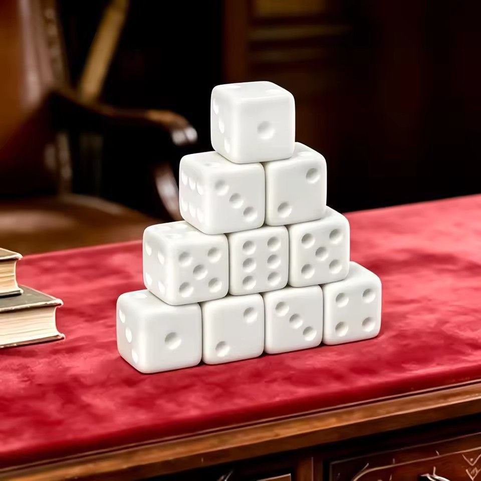 ลูกเต๋าสีขาวเปล่า 10 ชิ้น/ชุด  - Puzzle Blank White บทวิจารณ์และราคา
