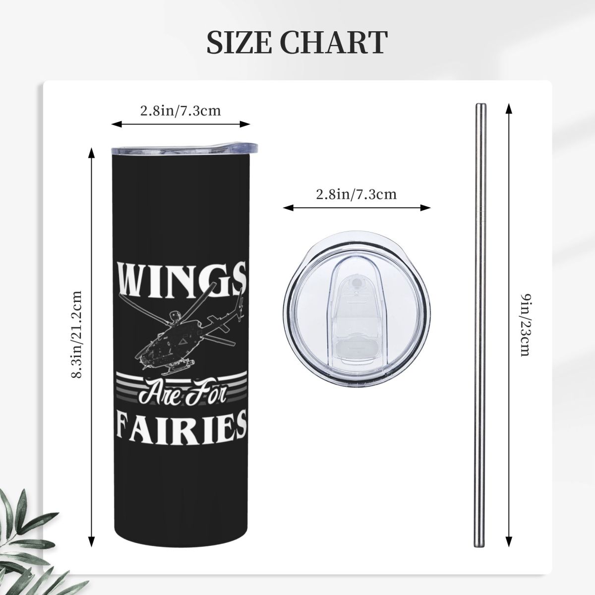 ปีกนางฟ้าสำหรับนักบินเฮลิคอปเต - Tumbler 20Oz White บทวิจารณ์และราคา
