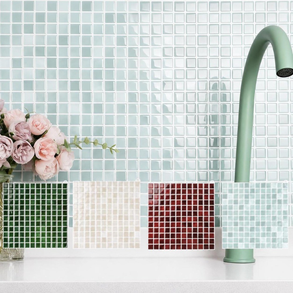 สติ๊กเกอร์ติดผนังแบบมีกาวในตัว - Ceramic Tile Blank บทวิจารณ์และราคา