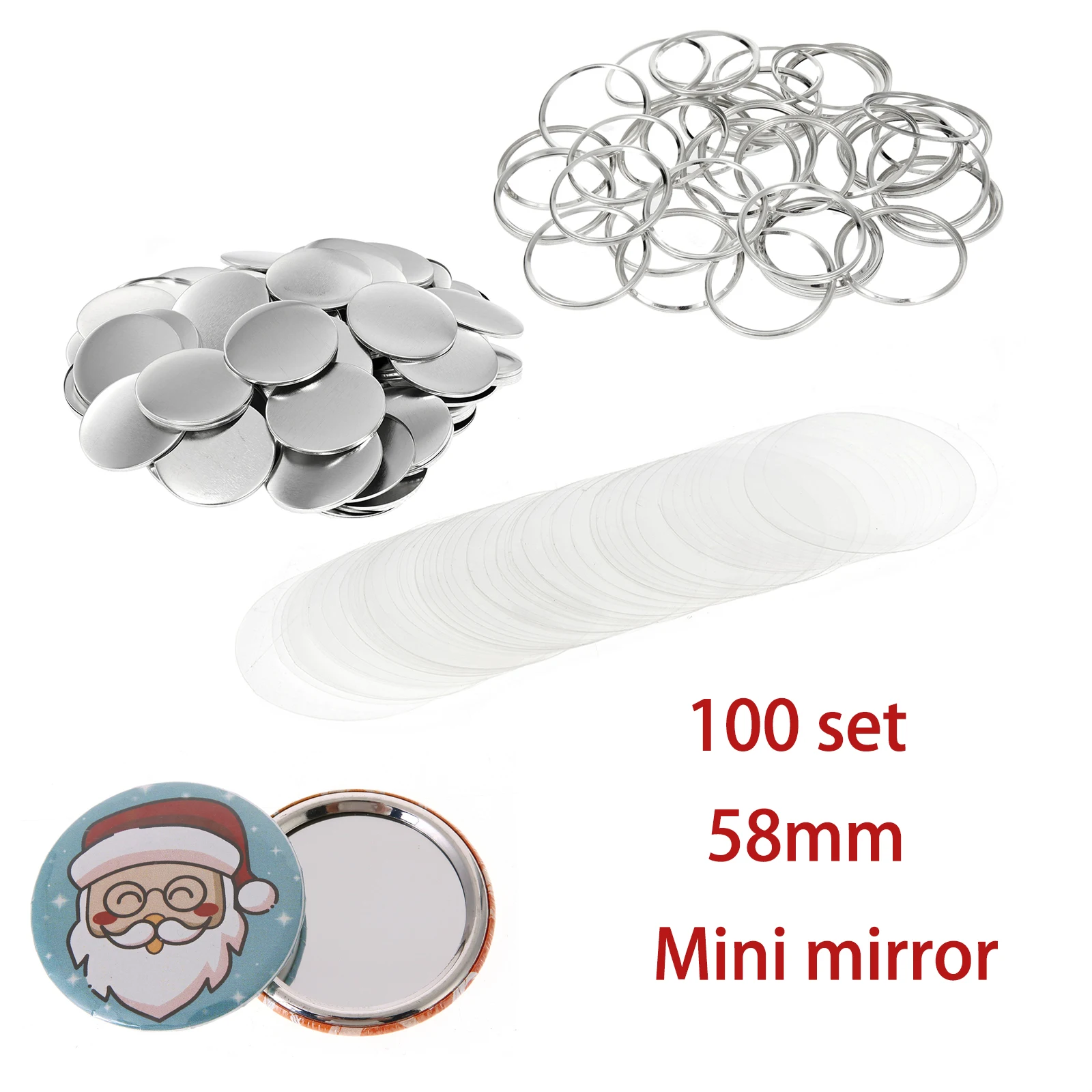 100 ชุด วัสดุทำป้ายปุ่มกลมขนาด - Button Badge Blank บทวิจารณ์และราคา